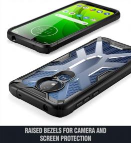 img 2 attached to Military Grade Drop Tested Moto G7 Power/Supra/Optimo Maxx Case - Rugged Protective Bumper Cover (Frost Clear/Black) | Affinity Series