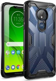 img 4 attached to Military Grade Drop Tested Moto G7 Power/Supra/Optimo Maxx Case - Rugged Protective Bumper Cover (Frost Clear/Black) | Affinity Series