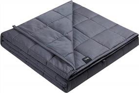 img 4 attached to Sleep Better With ZonLi Weighted Blanket – Cooling & Breathable 22Lb Heavy Blanket For Adults & Kids (60''X80'', Queen Size, Dark Grey) - Premium Glass Beads & Soft Fabric