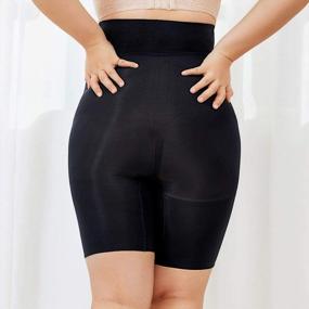 img 3 attached to Say Goodbye To Tummy Flab With DELIMIRA Women'S High Waisted Shapewear Shorts – Plus Size With High Compression Thigh Slimmer