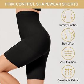 img 2 attached to Say Goodbye To Tummy Flab With DELIMIRA Women'S High Waisted Shapewear Shorts – Plus Size With High Compression Thigh Slimmer