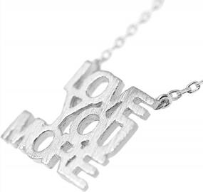 img 2 attached to Handcrafted Love You More Script Necklace By Spinningdaisy