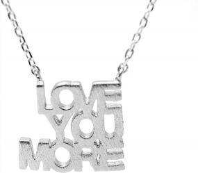 img 4 attached to Handcrafted Love You More Script Necklace By Spinningdaisy