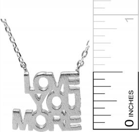 img 1 attached to Handcrafted Love You More Script Necklace By Spinningdaisy