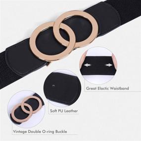 img 1 attached to JASGOOD Stretchy Ladies Elastic Dresses Women's Accessories ~ Belts