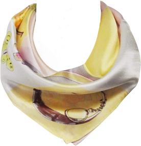 img 4 attached to Wrapables Neckerchief Square Sailor Stripes Women's Accessories ~ Scarves & Wraps