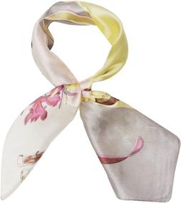 img 3 attached to Wrapables Neckerchief Square Sailor Stripes Women's Accessories ~ Scarves & Wraps