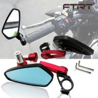 🏍️ stylish and versatile 7/8" universal motorcycle bar end rear view mirror – ideal for street bikes, sports bikes, and dirt bikes in black-red логотип