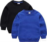 👕 haxico unisex kids solid cotton thin pullover sweatshirt t-shirt for toddlers and babies - long sleeve crewneck tops blouse логотип