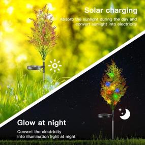 img 1 attached to Solar Christmas Tree Lights Garden Outdoor Waterproof: Multi-Color Flickering Pine Lights For Patio Lawn Pathway Decoration