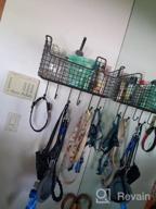 img 1 attached to Farmhouse Style Wall Storage And Organization Solution With Hooks And Basket - Bronze Finish review by Shannon Redd