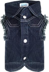 img 3 attached to Stylish United Pups Fashion Jean Jacket for Dogs: Chill Pups Navy Blue, Size 5