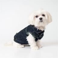 stylish united pups fashion jean jacket for dogs: chill pups navy blue, size 5 логотип