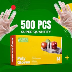 img 3 attached to 🧤 Medium Size PE Plastic Clear Gloves, BPA, Rubber, and Latex Free - Ideal for Safe Cooking Prep, Kitchen Preparation, Food Serving, and Disposal Cleaning. 2 Boxes of 500 Poly/Polyethylene Gloves