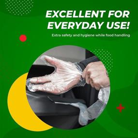 img 2 attached to 🧤 Medium Size PE Plastic Clear Gloves, BPA, Rubber, and Latex Free - Ideal for Safe Cooking Prep, Kitchen Preparation, Food Serving, and Disposal Cleaning. 2 Boxes of 500 Poly/Polyethylene Gloves