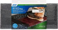 🏞️ enhanced rv step rug by camco - premium gray wrap around turf material (22" x 23") logo