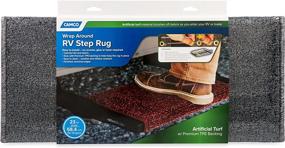 img 4 attached to 🏞️ Enhanced RV Step Rug by Camco - Premium Gray Wrap Around Turf Material (22" x 23")