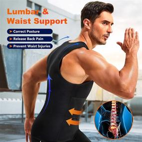 img 2 attached to Enhance Your Workout With Wonderience Sauna Suit: Men'S Neoprene Sweat Vest And Adjustable Waist Trimmer Belt