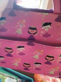 img 7 attached to 7-8 Inch Kid Tablet Sleeve - Evecase Cute Fairy Tale Princess Themed Neoprene Carrying Case Bag With Dual Handle & Accessory Pocket (Pink & Purple Trim)