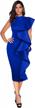 women's high neck ruffle midi dress for formal events and celebrations 1 logo