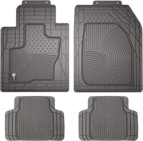 img 4 attached to SMART FIT 79928 4-Piece Gray Rubber Universal SUV Floor Mat Set