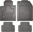 smart fit 79928 4-piece gray rubber universal suv floor mat set logo
