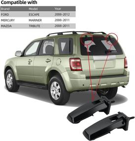 img 2 attached to 🚪 Ford Escape/Mercury Mariner/Mazda Tribute Rear Window Liftgate Glass Hinge Set - Compatible & Replaceable Parts 08-12