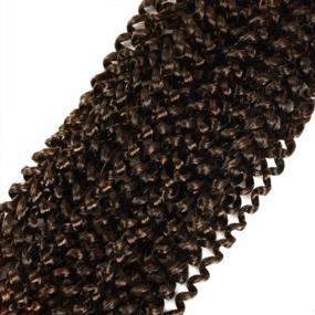 img 1 attached to Получите свой шикарный вид с Niseyo 7 Pack Passion Twist Hair 24 Inch - Water Wave Crochet Hair для модных локонов бабочки и богемного весеннего твиста!