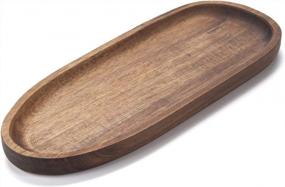 img 3 attached to Stylish Acacia Serving Tray- Perfect For Snacks, Fruit, And Cheese Board!