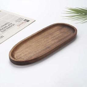 img 1 attached to Stylish Acacia Serving Tray- Perfect For Snacks, Fruit, And Cheese Board!