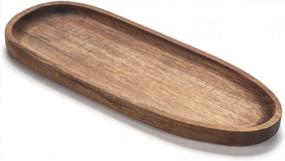img 2 attached to Stylish Acacia Serving Tray- Perfect For Snacks, Fruit, And Cheese Board!