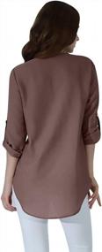 img 2 attached to Stay Stylish This Summer With BOFETA Women'S V Neck Chiffon Blouses