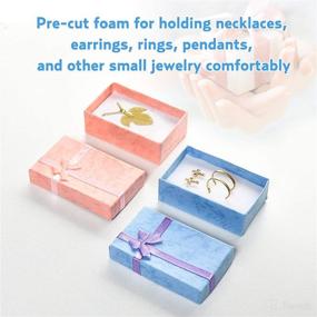 img 3 attached to 💍 AQUEENLY 24-Piece Jewelry Gift Box Set for Rings, Pendants, Earrings & Necklaces - Perfect for Anniversaries, Weddings & Birthdays! Assorted Colors - 3.2 x 2.0 x 1.1 Inches