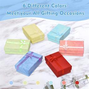 img 1 attached to 💍 AQUEENLY 24-Piece Jewelry Gift Box Set for Rings, Pendants, Earrings & Necklaces - Perfect for Anniversaries, Weddings & Birthdays! Assorted Colors - 3.2 x 2.0 x 1.1 Inches