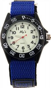 img 2 attached to Analog Quartz Sport Watch With Luminous Military Nylon Strap - Unisex Design For Teens, Students, And Adults
