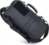 travel in style with the amabilis water-resistant dave jr duffel bag - perfect for gym or travel, 32l capacity with multiple pockets and adjustable strap in stealth black logo