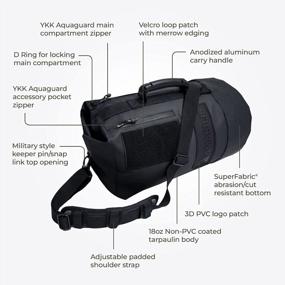 img 1 attached to Travel In Style With The AMABILIS Water-Resistant Dave Jr Duffel Bag - Perfect For Gym Or Travel, 32L Capacity With Multiple Pockets And Adjustable Strap In Stealth Black