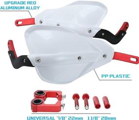 img 4 attached to Enhance Your Dirt Bike with Universal Red Aluminum Hand Guards - Ultimate Protection for ATV, Quad, CR CRF, YZF, KXF, RMZ, BSE Motorcross and Pit Bikes - White Design