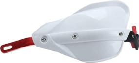 img 1 attached to Enhance Your Dirt Bike with Universal Red Aluminum Hand Guards - Ultimate Protection for ATV, Quad, CR CRF, YZF, KXF, RMZ, BSE Motorcross and Pit Bikes - White Design