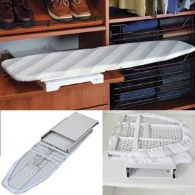 img 4 attached to Efficient Ironing Made Easy: Tonchean'S Pull-Out Closet Ironing Board With Built-In Cabinet And 180° Swivel For Ultimate Comfort
