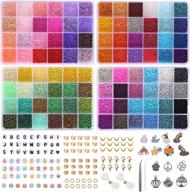 create colorful jewelry with 96 shades of glass seed beads - a complete diy kit with pendant charms, letter beads and more! logo