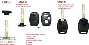 img 1 attached to Honda Key Fob Cover Case: 2PCS Replacement Shell for Accord, CR-V, Ridgeline, Civic & Pilot