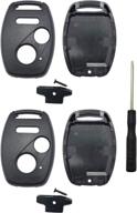 honda key fob cover case: 2pcs replacement shell for accord, cr-v, ridgeline, civic & pilot логотип