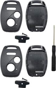 img 4 attached to Honda Key Fob Cover Case: 2PCS Replacement Shell for Accord, CR-V, Ridgeline, Civic & Pilot