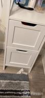 img 1 attached to Wooden Floor Cabinet With Adjustable Drawers And Open Shelf - Grey Bathroom Storage Organizer For A Narrow Living Room Or Bedroom - Linen Tower And Side Cabinet By HOMEFORT review by Kyle Earley