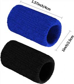 img 3 attached to Relieve Pain And Boost Performance: Senkary 20-Piece Finger Sleeve Protectors With Thumb Brace Support And Elastic Compression In Blue And Black