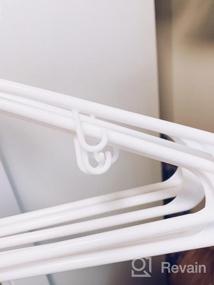 img 8 attached to Hangorize 60 Standard Everyday White Plastic Hangers, Long Lasting Tubular Clothes Hangers, Value Pack Of 60 Clothing Hangers. (60 Pack)