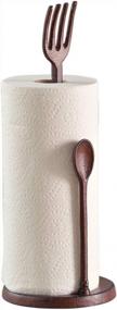 img 4 attached to Comfify'S Rustic Cast Iron Fork And Spoon Paper Towel Holder – Heavy Duty And Vintage Decorative Gift Idea For Your Kitchen – 6.5" Base And 15.75" Tall