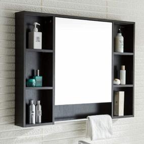 img 3 attached to Revamp Your Home With PracticalWs Black Wood Peel And Stick Wallpaper And Self-Adhesive Shelf Liner.