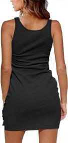 img 1 attached to Stylish And Comfortable Bodycon Sundress For Women By Zalalus : Sleeveless, Ruched, Tie-Waist - Perfect For Summer Casual Wear